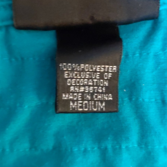 Self Esteem Teal racerback women's top w ruffles - Picture 8 of 9